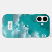 Witte wolken op turquoise Case-Mate iPhone case (Achterkant (horizontaal))