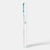 Witte wolken op turquoise Case-Mate iPhone case (Achterkant / Links)