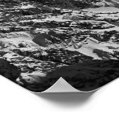 Witte wolken over bergen poster (Hoek)