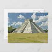 Witte wolken over de Mayaanse piramide Briefkaart (Voorkant / Achterkant)