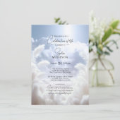 Witte Wolken Pampas Viering van het Leven | FOTO Kaart (Staand voorkant)