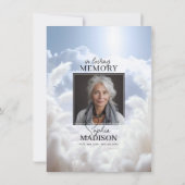 Witte Wolken Pampas Viering van het Leven | FOTO Kaart (Achterkant)