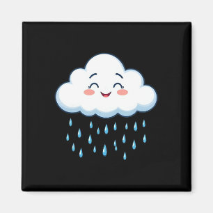 Witte Wolken Regen Drop Kostuum Kerstmis Halloween Magneet