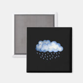 Witte Wolken Regen Drop Kostuum Kerstmis Halloween Magneet (Voorkant / Achterkant)