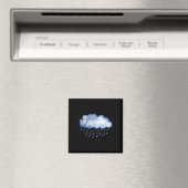 Witte Wolken Regen Drop Kostuum Kerstmis Halloween Magneet (Insitu (Vaatwasser))