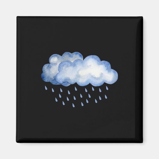 Witte Wolken Regen Drop Kostuum Kerstmis Halloween Magneet (Voorkant)