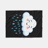 Witte wolken regendruppel kostuum Kerstmis Hallowe Fleece Deken (Voorkant (Horizontaal))