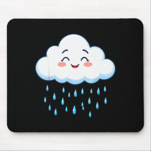 Witte wolken regendruppel kostuum Kerstmis Hallowe Muismat