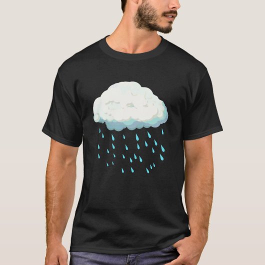 Witte wolken regendruppel kostuum Kerstmis Hallowe T-shirt (Voorkant)