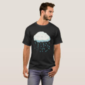 Witte wolken regendruppel kostuum Kerstmis Hallowe T-shirt (Voorkant volledig)