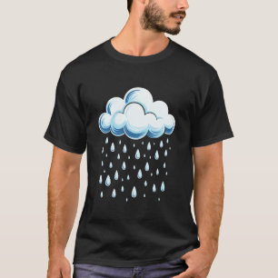 Witte wolken regendruppel shirt volwassenen kinder