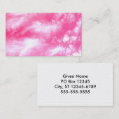 Witte Wolken Roze Hemel getinte foto Visitekaartje (Voorkant / Achterkant)