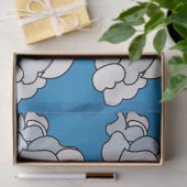 Witte Wolken Tissuepapier (Geschenk)