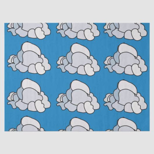 Witte Wolken Tissuepapier (Voorkant)