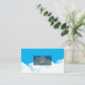 Witte wolken visitekaartje (Staand voorkant)