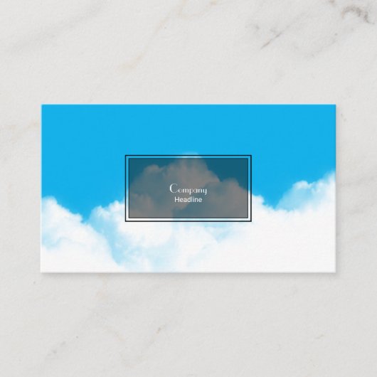 Witte wolken visitekaartje (Voorkant)