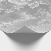 Witte wolken, weergrafische kaart, troebel clipart cadeaupapier (Hoek)