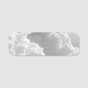 Witte wolken, weergrafische kaart, troebel clipart naamplaatje