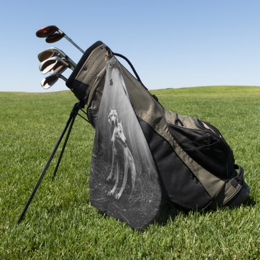 Witte Wolven Black en White Leaf ons alleen Golfhanddoek (Groen)