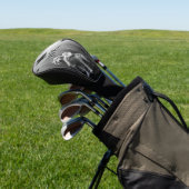 Witte Wolven Black en White Leaf ons alleen Golfheadcover (Insitu)