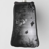 Witte Wolven Black en White Leaf ons alleen Golfheadcover (Draai 90)