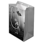 Witte Wolven Black en White Leaf ons alleen Medium Cadeauzakje (Achterkant Gekanteld)