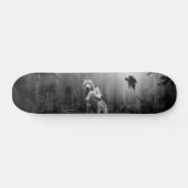 Witte Wolven Black en White Leaf ons alleen Persoonlijk Skateboard (Horizontaal)
