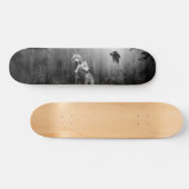 Witte Wolven Black en White Leaf ons alleen Persoonlijk Skateboard (Horizontaal)