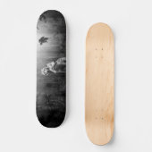 Witte Wolven Black en White Leaf ons alleen Persoonlijk Skateboard (Voorkant)