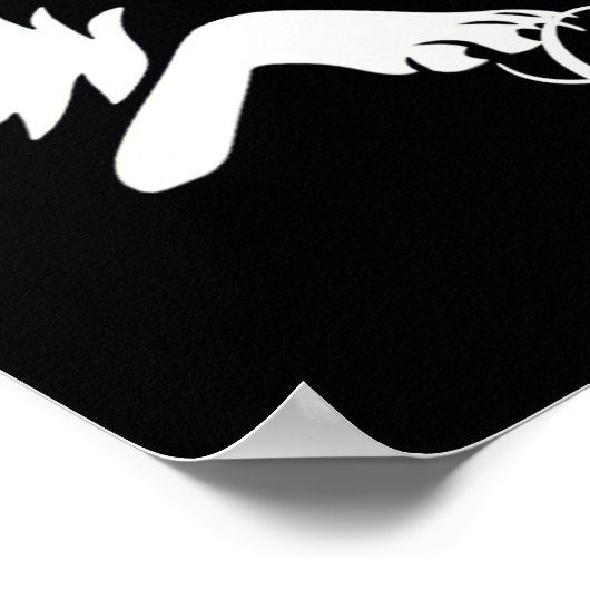 Witte wolven 'Grin Wolf' Poster (Hoek)