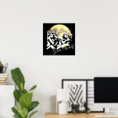Witte wolven 'Grin Wolf' Poster (Thuiskantoor)
