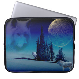 Witte Wolven Laptop Sleeve