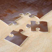 Witte wolven portretpuzzel legpuzzel (Zijkant)