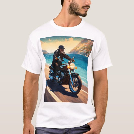 WITTE YAMAHA FIETS T-SHIRT (Voorkant)