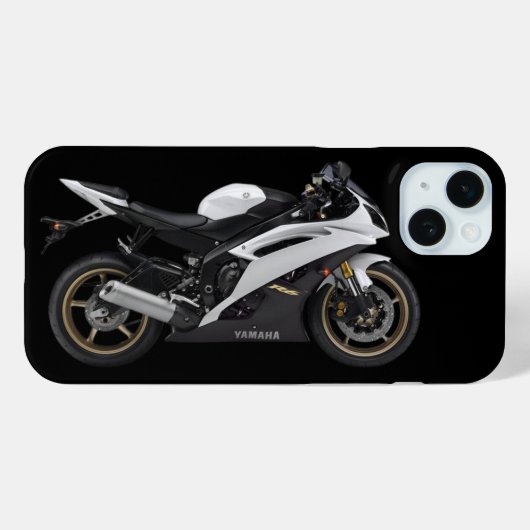 Witte Yamaha Yzf-R6 motorfiets Case-Mate iPhone Case (Achterkant (horizontaal))