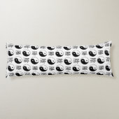 Witte Yinyang Symbool Chinese Patroon Lichaamskussen (Achterkant)