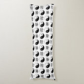 Witte Yinyang Symbool Chinese Patroon Lichaamskussen (Voorkant Verticaal)