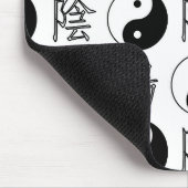Witte Yinyang Symbool Chinese Patroon Muismat (Hoek)