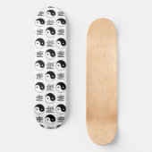 Witte Yinyang Symbool Chinese Patroon Persoonlijk Skateboard (Voorkant)