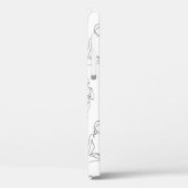 witte yoga posities lijntekeningen Case-Mate iPhone case (Achterkant / Links)