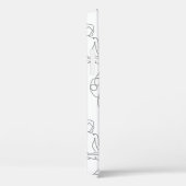 witte yoga posities lijntekeningen Case-Mate iPhone case (Achterkant / Rechts)