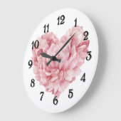 Witte Zachte Roze Hart Bloem Grote Klok (Hoek)