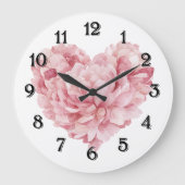 Witte Zachte Roze Hart Bloem Grote Klok (Voorkant)