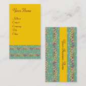 WITTE ZADEN, lichtgele groene roze Visitekaartje (Voorkant / Achterkant)