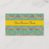 WITTE ZADEN, lichtgele groene roze Visitekaartje (Achterkant)