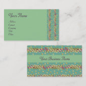 WITTE ZADEN, lichtgele groene roze Visitekaartje (Voorkant / Achterkant)