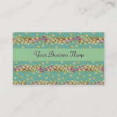 WITTE ZADEN, lichtgele groene roze Visitekaartje (Achterkant)