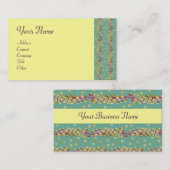 WITTE ZADEN, lichtgele groene roze Visitekaartje (Voorkant / Achterkant)