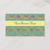 WITTE ZADEN, lichtgele groene roze Visitekaartje (Achterkant)