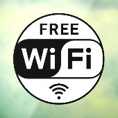 Witte zakelijke gratis wifi-vensterfolie raamsticker (Vel 3)